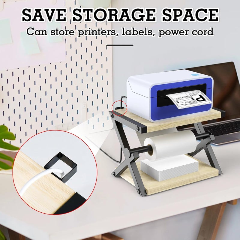 Alyoen Label Holder for Rolls and Fan-Fold Labels, Shipping Thermal Label Holder for Thermal Printer, Desktop Label Printer Accessory Supplies for Home, Office, Small Business - Image 3
